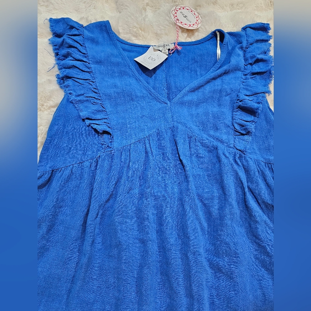Umgee Ruffle Sleeve Top NWT - Picture 2 of 5
